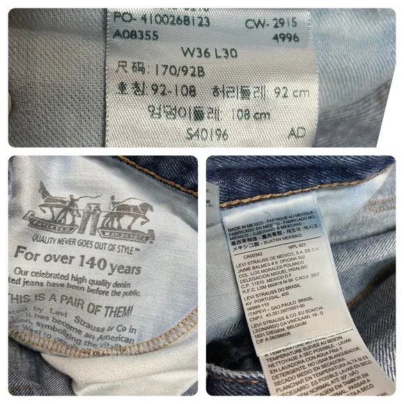 Levi’s 505 Regular Fit Jeans - Picture 5 of 16